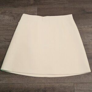 NWT Wilfred White Vegan Leather Mini Skirt